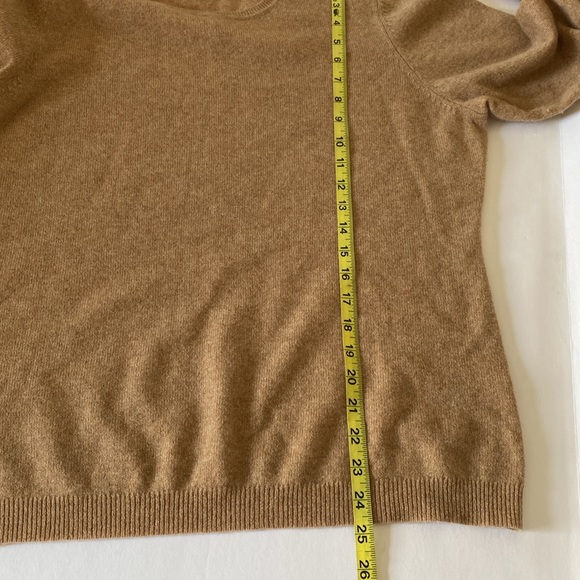 Charter Club 100% Cashmere Camel Crewneck Sweater XL - Picture 6 of 6